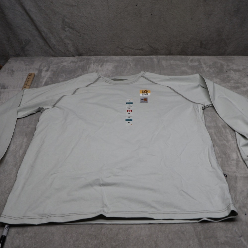 Carhartt Shirt Mens XL White Force Flame Resistant Force Long Sleeve Relaxed NEW